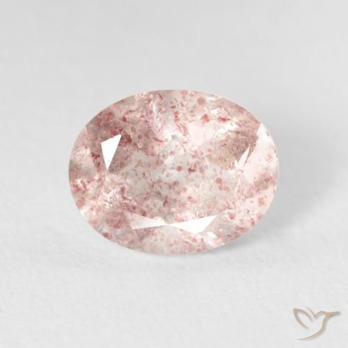 2.52ct Naturale Rosa chiaro Quarzo Fragola, Ovale, Trasparente