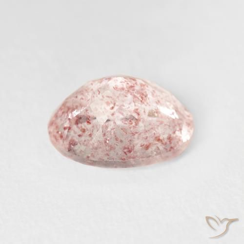 Quarzo fragola Rosa chiaro naturale da 2.52 ct, Ovale, Trasparente