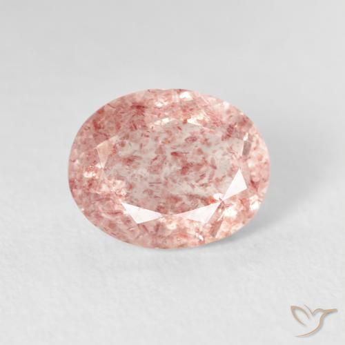 2.76ct Naturale Rosa terroso Quarzo Fragola, Ovale, Trasparente