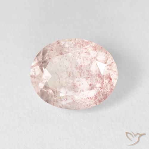 Quarzo fragola Rosa medio naturale da 2.66 ct, Ovale, Trasparente