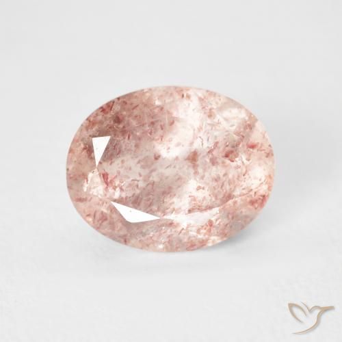2.92ct Naturale Rosa arancio Quarzo Fragola, Ovale, Trasparente