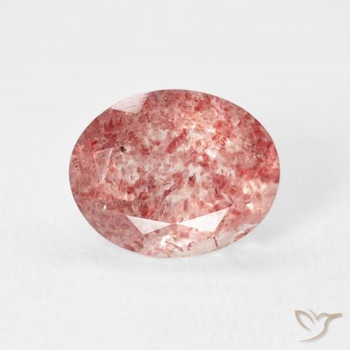 2.53ct Naturale Rosa brillante Quarzo Fragola, Ovale, Trasparente
