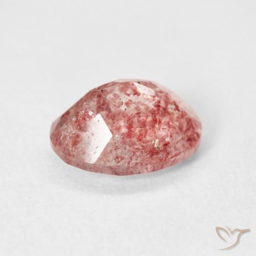 Quarzo fragola Rosa brillante naturale da 2.53 ct, Ovale, Trasparente