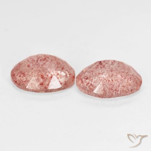 Gemme di Quarzo fragola rosa lampone naturale da 4.81 ct, Ovale, Trasparente
