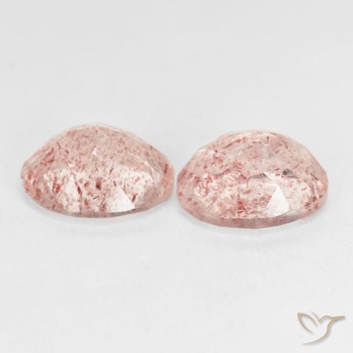 Gemme di Quarzo fragola Rosa medio naturale da 5.13 ct, Ovale, Trasparente