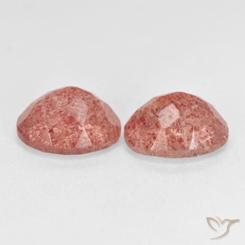 Gemme di Quarzo fragola Rosa medio naturale da 5.31 ct, Ovale, Trasparente