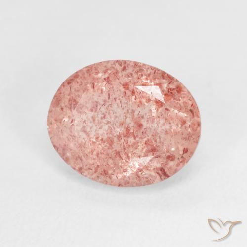 Quarzo fragola Rosa rosa naturale da 3.62 ct, Ovale, Trasparente
