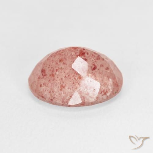 Quarzo fragola Rosa rosa naturale da 3.62 ct, Ovale, Trasparente