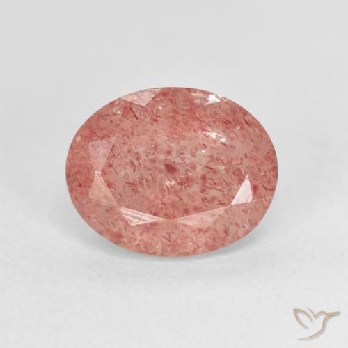 2.80ct Naturale Rosa medio Quarzo Fragola, Ovale, Trasparente