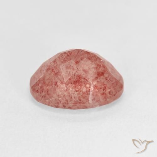 Quarzo fragola Rosa medio naturale da 2.80 ct, Ovale, Trasparente