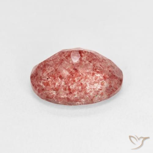 Quarzo fragola Rosa medio naturale da 3.09 ct, Ovale, Trasparente