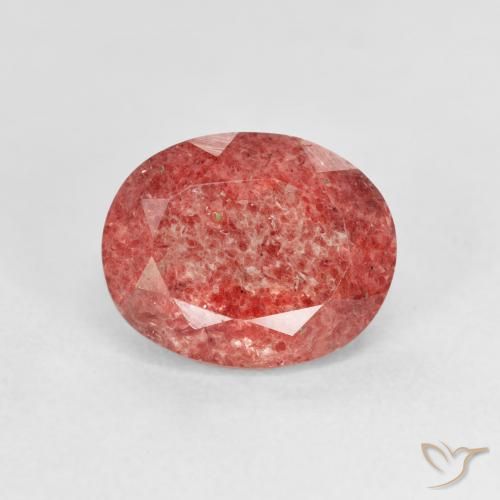 2.78ct Naturale rosa lampone Quarzo Fragola, Ovale, Trasparente