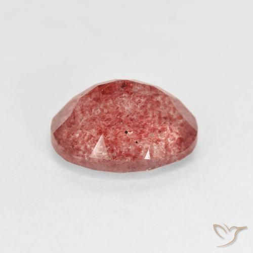 Quarzo fragola rosa lampone naturale da 2.78 ct, Ovale, Trasparente