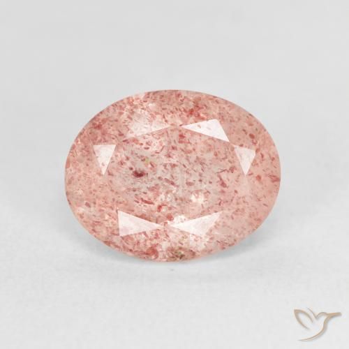 2.69ct Naturale Rosa chiaro Quarzo Fragola, Ovale, Trasparente
