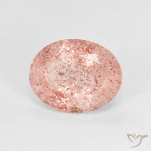 Quarzo fragola Rosa chiaro naturale da 2.69 ct, Ovale, Trasparente
