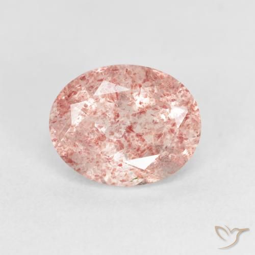 2.56ct Naturale Rosa chiaro Quarzo Fragola, Ovale, Trasparente