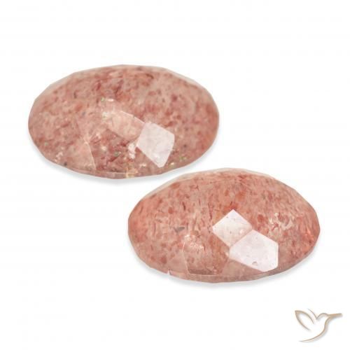 Gemme di Quarzo fragola Pompelmo Rosa naturale da 5.56 ct, Ovale, Trasparente