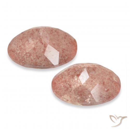 Gemme di Quarzo fragola Pompelmo Rosa naturale da 5.85 ct, Ovale, Trasparente