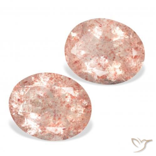 Gemme di Quarzo fragola Rosa chiaro naturale da 6.36 ct, Ovale, Trasparente