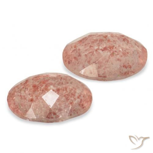 Gemme di Quarzo fragola Pompelmo Rosa naturale da 5.14 ct, Ovale, Trasparente