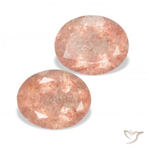 Gemme di Quarzo fragola Pompelmo Rosa naturale da 6.55 ct, Ovale, Trasparente