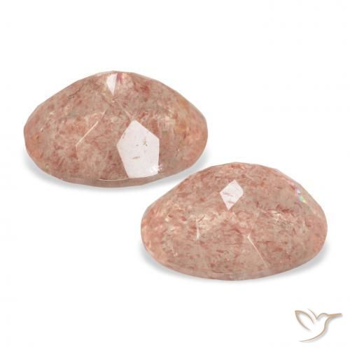 Gemme di Quarzo fragola Pompelmo Rosa naturale da 6.55 ct, Ovale, Trasparente
