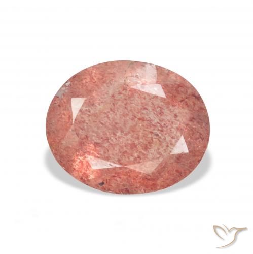3.26ct Naturale Rosa medio Quarzo fragola, Ovale, Trasparente