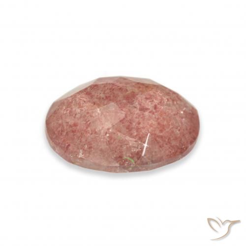 Quarzo fragola Rosa medio naturale da 3.26 ct, Ovale, Trasparente