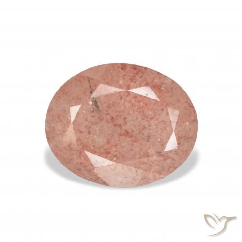 3.70ct Naturale Pompelmo Rosa Quarzo fragola, Ovale, Trasparente