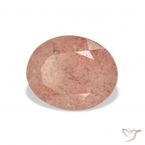 Quarzo fragola Pompelmo Rosa naturale da 3.70 ct, Ovale, Trasparente