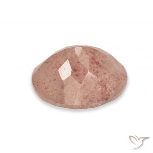 Quarzo fragola Pompelmo Rosa naturale da 3.70 ct, Ovale, Trasparente