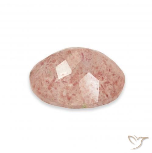 Quarzo fragola Rosa chiaro naturale da 3.37 ct, Ovale, Trasparente