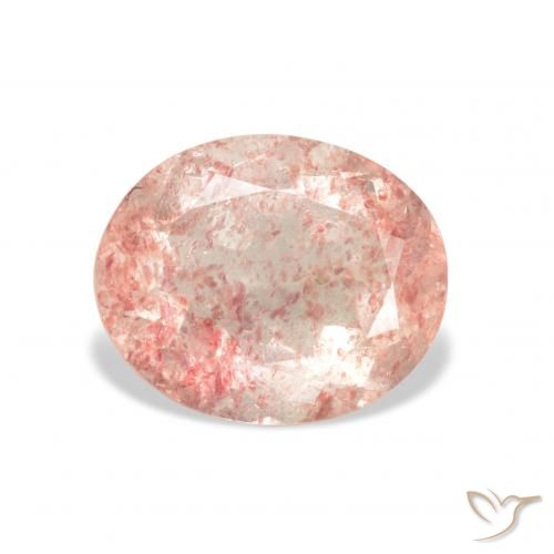 3.44ct Naturale Rosa medio Quarzo Fragola, Ovale, Trasparente