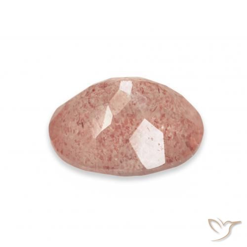Quarzo fragola rosa lampone naturale da 3.38 ct, Ovale, Trasparente
