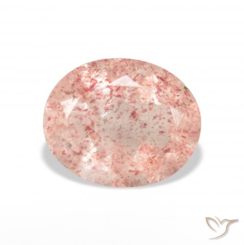 3.55ct Naturale Rosa chiaro Quarzo Fragola, Ovale, Trasparente