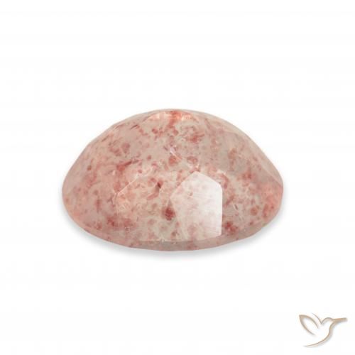 Quarzo fragola Rosa chiaro naturale da 3.55 ct, Ovale, Trasparente