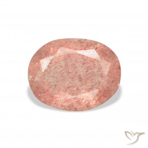 3.15ct Naturale Rosa medio Quarzo Fragola, Ovale, Trasparente