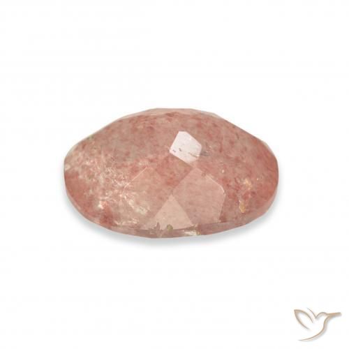 Quarzo fragola Rosa medio naturale da 3.15 ct, Ovale, Trasparente