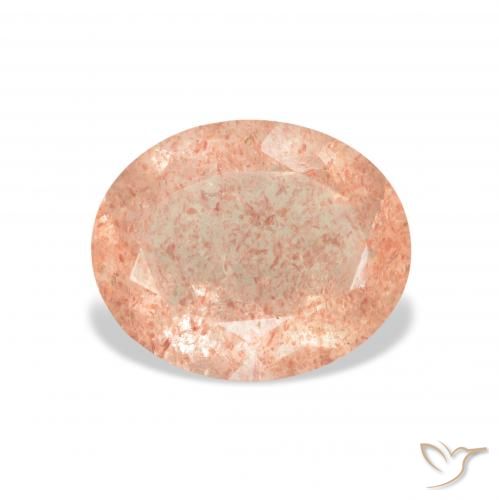 3.31ct Naturale Rosa chiaro Quarzo Fragola, Ovale, Trasparente