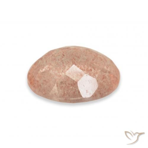 Quarzo fragola Rosa chiaro naturale da 3.31 ct, Ovale, Trasparente