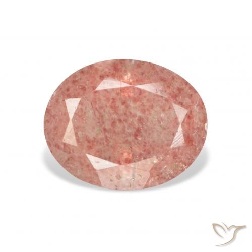 3.16ct Naturale Rosa medio Quarzo Fragola, Ovale, Trasparente
