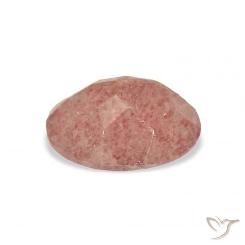 Quarzo fragola Rosa medio naturale da 3.16 ct, Ovale, Trasparente