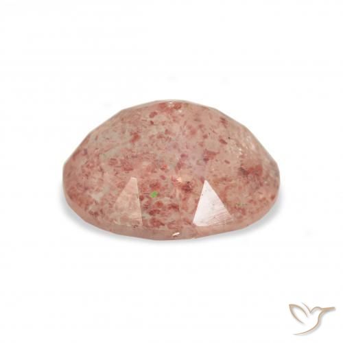 Quarzo fragola Pompelmo Rosa naturale da 3.80 ct, Ovale, Trasparente