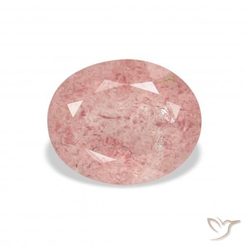 3.49ct Naturale Rosa chiaro Quarzo Fragola, Ovale, Trasparente