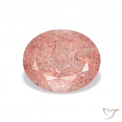 3.45ct Naturale Medium Light-Pink Quarzo fragola, Ovale, Trasparente