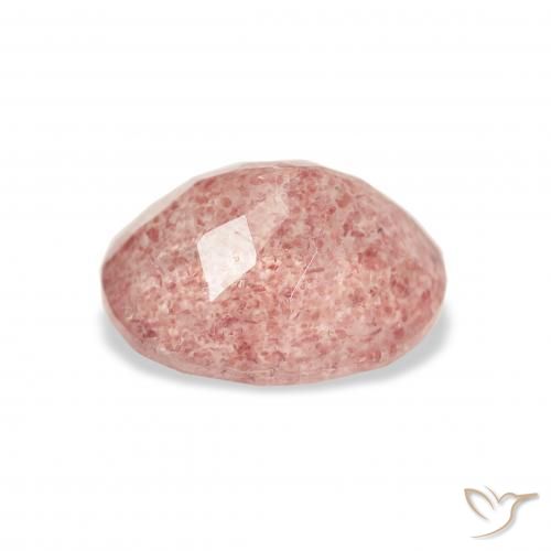 Quarzo fragola Medium Light-Pink naturale da 3.45 ct, Ovale, Trasparente
