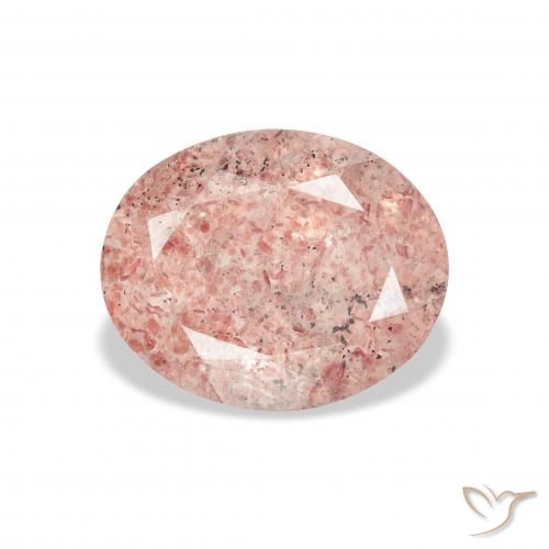 3.43ct Naturale Rosa chiaro Quarzo Fragola, Ovale, Trasparente