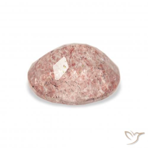 Quarzo fragola Rosa chiaro naturale da 3.43 ct, Ovale, Trasparente