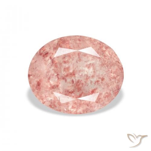4.04ct Naturale Rosa medio Quarzo Fragola, Ovale, Trasparente