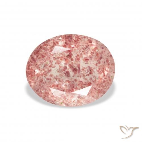 2.98ct Naturale Rosa chiaro Quarzo Fragola, Ovale, Trasparente